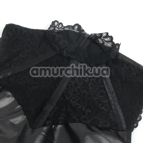 Сукня Star Night Wet Look Dress With Lace Collar, чорна