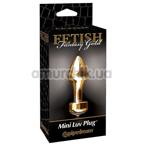 Анальная пробка Fetish Fantasy Gold Mini Luv Plug, золотая
