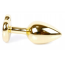 Анальная пробка с черным кристаллом Exclusivity Jewellery Gold Heart Plug, золотая - Фото №4