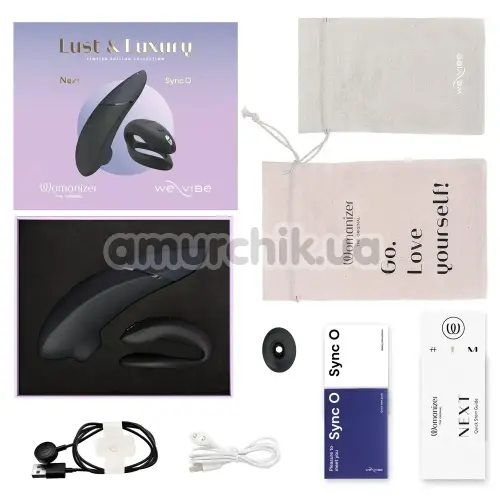 Набор Lust & Luxury: Womanizer Next + We-Vibe Sync O, черный