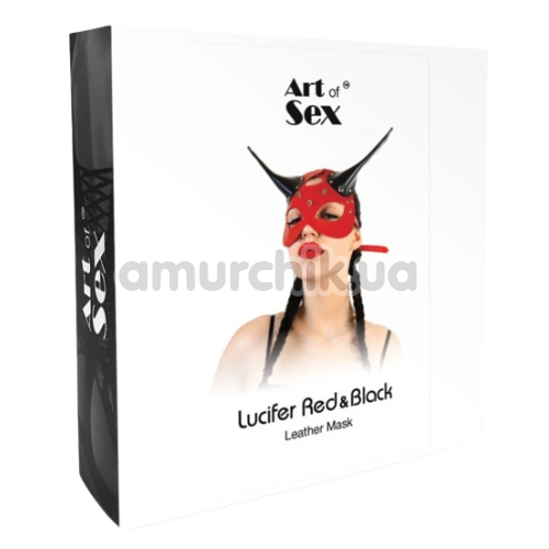 Маска диявола Art of Sex Lucifer Mask, червоно-чорна