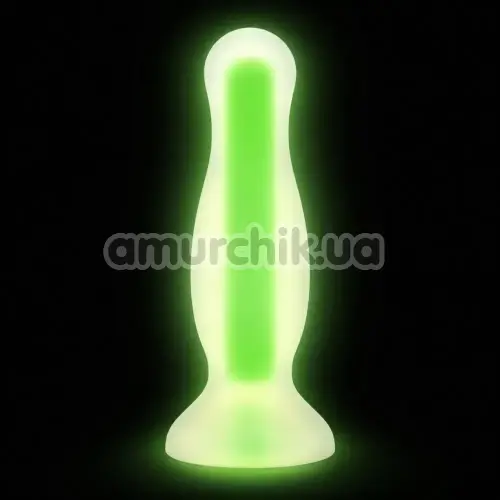 Анальна пробка Alume Glow In The Dark Silicone Plug S, зелена