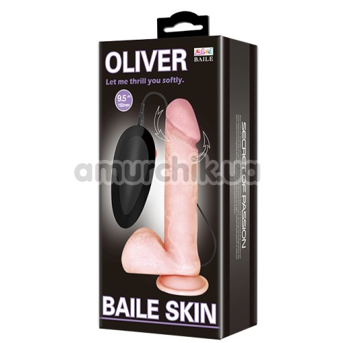 Вибратор с ротацией Oliver Baile Skin 9.5, телесный