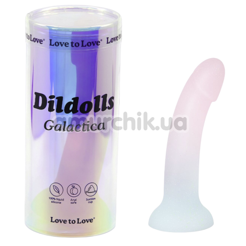 Фалоімітатор Love To Love Dildolls Galactica, рожево-блакитний
