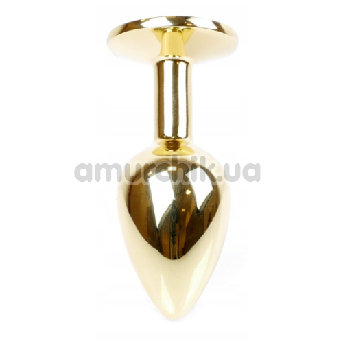 Анальная пробка с розовым кристаллом Exclusivity Jewellery Gold Plug, золотая
