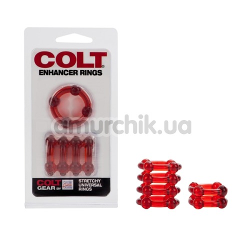 Набір ерекційних кілець Colt Enhancer Rings, червоний