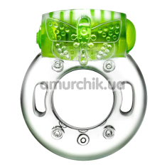 Віброкільце для члена Play With Me Arouser Vibrating C-Ring, зелене - Фото №1