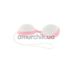 Вагинальные шарики Amor Gym Balls Duo, бело-розовые - Фото №1