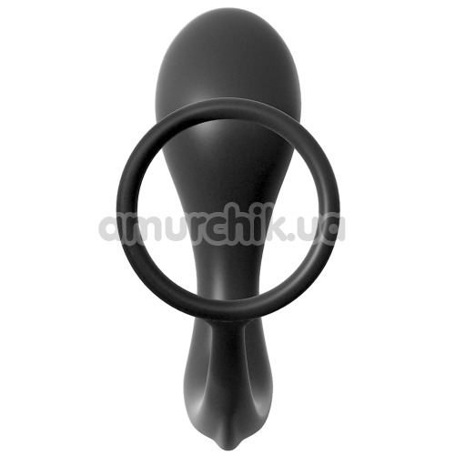 Ерекційне кільце зі стимулятором простати Anal Fantasy Collection Ass - Gasm Cockring Advanced Plug L, чорне