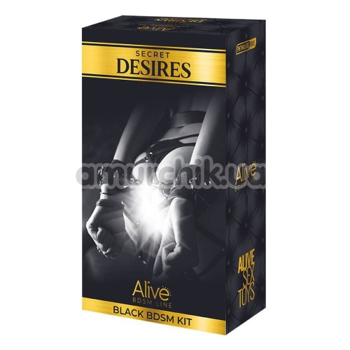 Бондажный набор Alive Secret Desires Black BDSM Kit, чёрный
