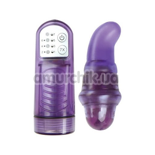 Клиторальный вибратор Grrl Toyz Grape Punch Swirl Spot Lollipop, фиолетовый