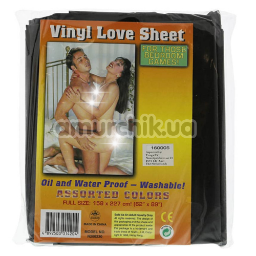 Простирадло Vinyl Love Sheet, чорне