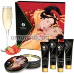 Набір для масажу Shunga Geishas Secret Kit - полуничне вино - Фото №1
