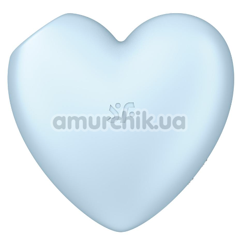 Симулятор орального секса для женщин с вибрацией Satisfyer Cutie Heart, голубой
