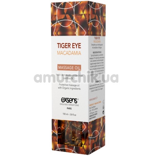 Масажна олія Exsens Tiger Eye Macadamia Massage Oil - тигрове око і макадамия, 100 мл