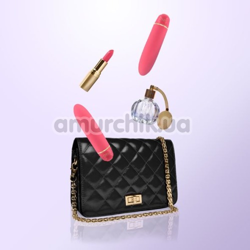 Вибратор Rianne S Classique Vibe Stud с бежевой сумкой, светло-розовый