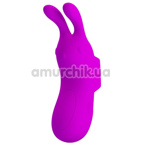 Насадка на палець з вібрацією Pretty Love Finger Bunny, фіолетова