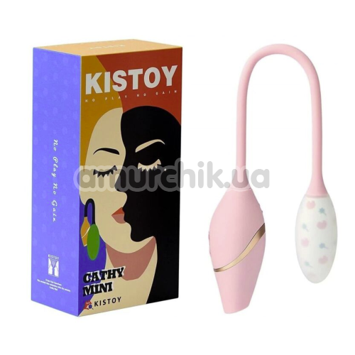 Симулятор орального сексу для жінок з вібрацією і підігрівом Kistoy Cathy Mini, рожевий