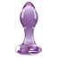 Анальна пробка Crystal Glass Heart, фіолетова - Фото №0