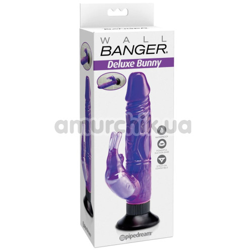 Вібратор Wall Banger Deluxe Bunny, фіолетовий