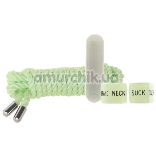 Бондажный набор Whipsmart Glow In The Dark 12 Pc All-In-One Bondage Set, светящийся в темноте