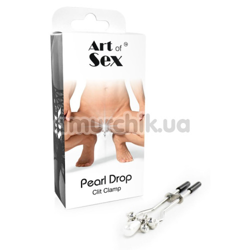 Зажим для клитора Art of Sex Clit Clamp Pearl Drop, серебряный