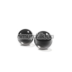 Вагинальные шарики Black Glass Ben-Wa Balls Small, черные - Фото №1