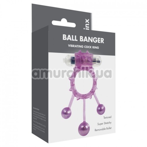 Виброкольцо Linx Ball Banger Vibrating Cock Ring, розовое
