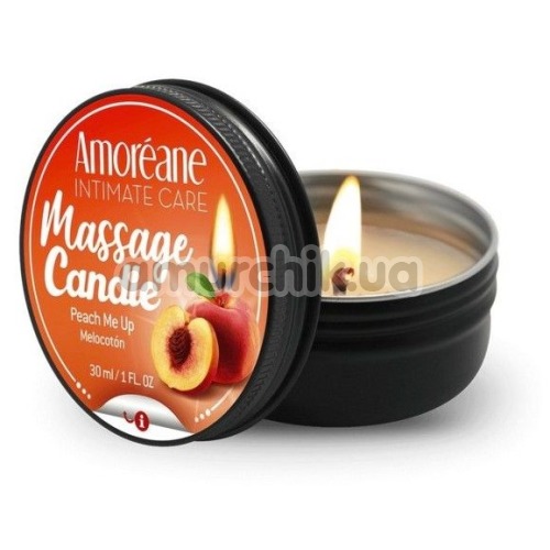 Масажна свічка Amoreane Massage Candle Peach Me Up - персик, 30 мл