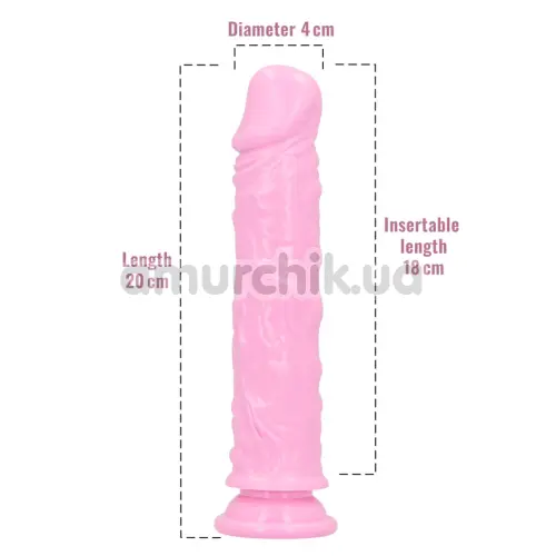 Фаллоимитатор с ароматом жвачки Delicious Dildo Bubble Gum 20 см, розовый