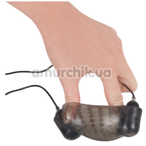 Мастурбатор для головки с вибрацией Stimulation Glans Sleeve with Vibration, черный