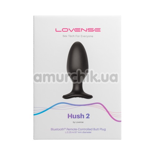 Анальна пробка з вібрацією Lovense Hush 2 L, чорна