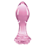 Анальна пробка Crystal Glass Rose, рожева - Фото №1
