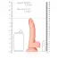 Фаллоимитатор Realrock Curved Dildo With Balls 7, телесный - Фото №6