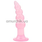 Анальная пробка Hi-Rubber Bumpy Butt Plug, розовая - Фото №1