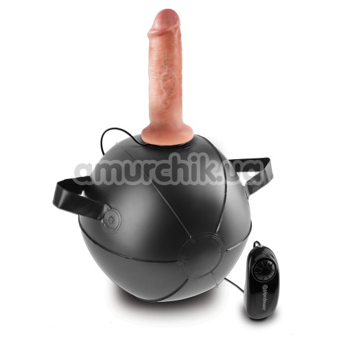 Сидіння любові King Cock Vibrating Mini Sex Ball, чорне - Фото №1