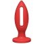 Анальная пробка Kink Lube Luge Premium Silicone Plug 5, красная - Фото №1