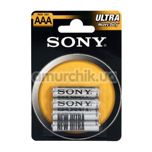 Батарейки Sony Ultra Heavy Duty AAA, 4 шт