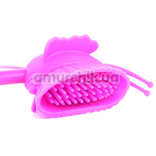 Вакуумная помпа для клитора с вибрацией Advanced Butterfly Clitoral Pump, розовая