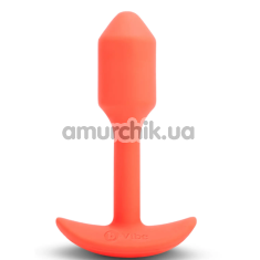 Анальная пробка с вибрацией B-Vibe Vibrating Snug Plug 1, оранжевая - Фото №1