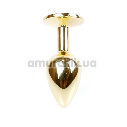 Анальная пробка со светло-розовым кристаллом Exclusivity Jewellery Gold Plug, золотая