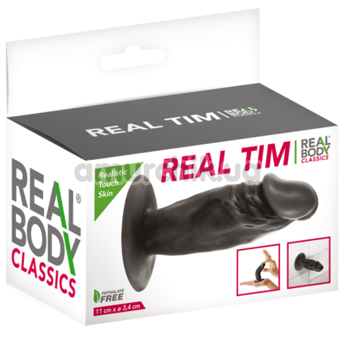 Анальний фалоімітатор Real Body Real Tim, чорний