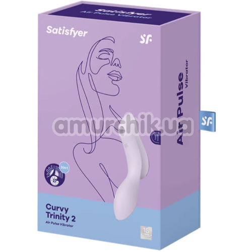 Симулятор орального секса для женщин с вибрацией Satisfyer Curvy Trinity 2, фиолетовый