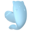 Анально-вагинально-клиторальный вибратор Cat Tirple, голубой - Фото №15