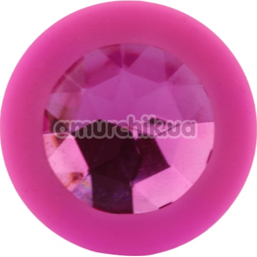 Анальная пробка с розовым кристаллом SWAROVSKI Zcz, розовая
