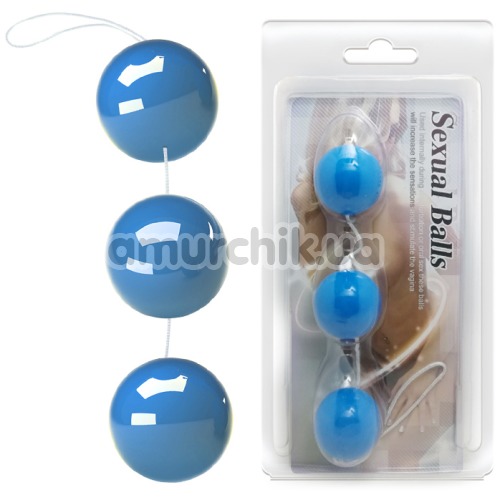 Анально-вагинальные шарики Sexual Balls, голубые