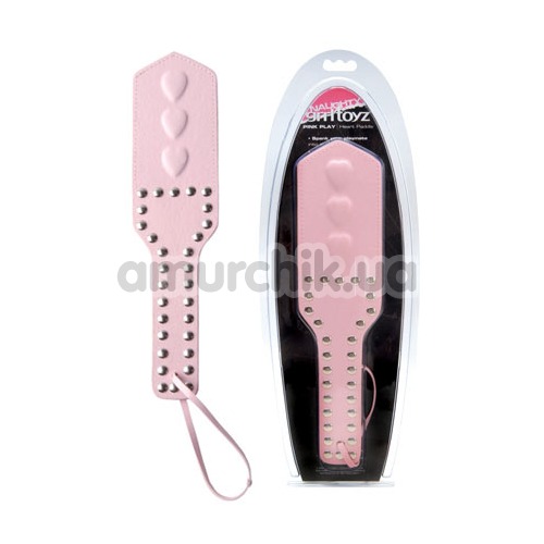 Шлепалка Grrl Toyz Pink Play Heart Paddle, розовая - Фото №1