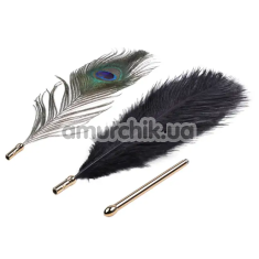 Набор перышек для ласк Lockink Natural Peacock Flirting Feather Tickler, радужный - Фото №1