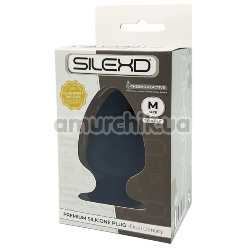 Анальная пробка SilexD Premium Silicone Plug Model 1 Size M, черная