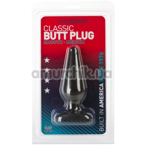 Анальная пробка Classic Butt Plug средняя, черная